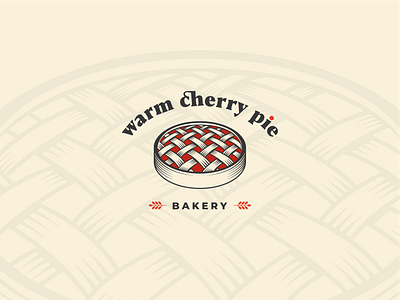 Warm Cherry Pie bakery branding cherry graphics identity illustration logo logotype pie typography