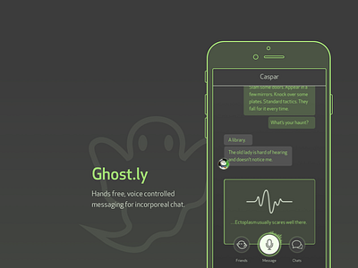 Ghost.ly 12in12 app daily ui fantasyui messaging app side project ui design ux design