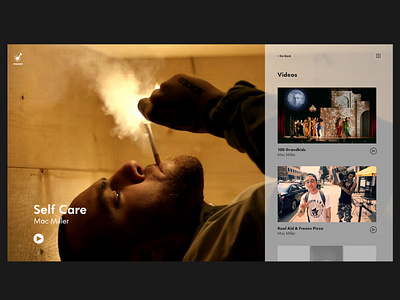 Mosaic | Music and Video Streaming dark design gradient mac miller modern music ui user interface ux video web web design website