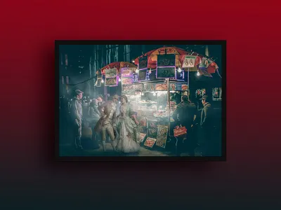 Collage "On a Date" art collage digital food manipulation photoshop poster posterdesign renaissance