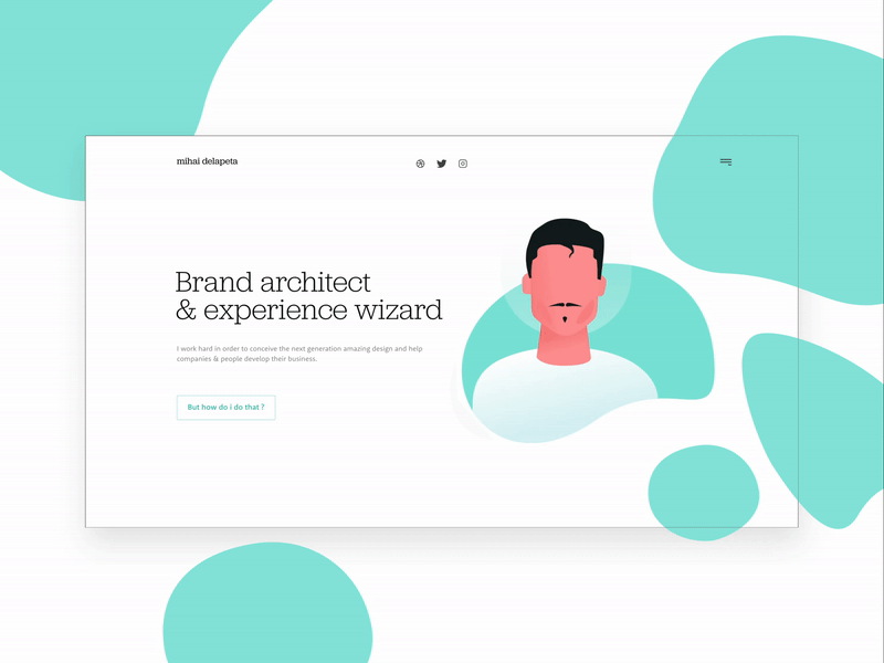 Portfolio website ae animation branding cool design flat icon illustration lottie simple typography ui ux vector web website