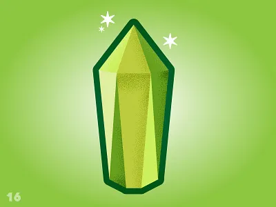 Ink(?)tober Day 16: Angular 2d crystal design green halloween illustration illustrator inktober stipple