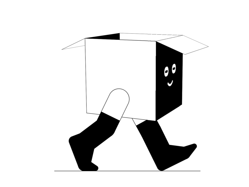 2D Box Walk Cycle 2d animation 3d animation box animation gif motion walk walk cycle walkcycle