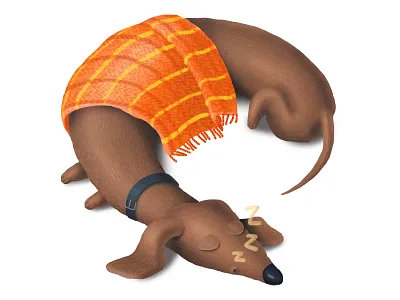 Zzz animal animals art cartoon character christmas design dog dogs doodle drawing illustration love nursery print typography winter