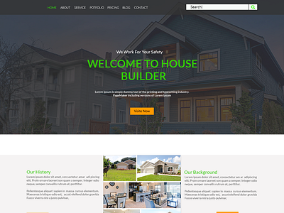 PSD Template Design about House Builder. branding design icon illustration logo minimal typography ui ux