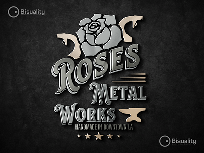 Roses Metal Works Logo antiquestore jewelry jewelrymaker logo logodesigner logoshop losangeles metalworks metalworkshop rosesmetalworks rosesmetalworksla tattoo vintage vintagestore