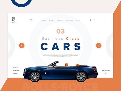 Rolls-Royce Car Concept branding typography ui web webdesign