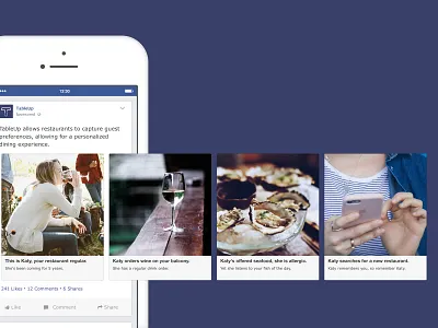 Facebook Carousel Ad app b2b carousel facebook ad restaraunt social campaign