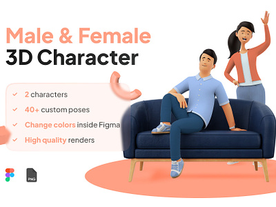 Male&Female 3D Character Figma Pack