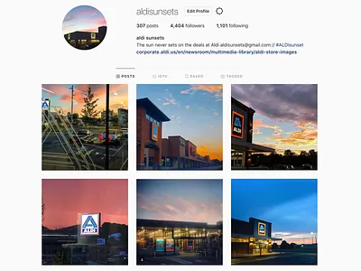 Aldi Sunsets on Instagram aldi instagram photography sideproject sunsets