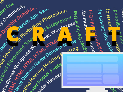 Craft art direction illustration typography ui vector