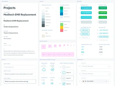 Styles and Components app boston health healthcare ivan manolov medical mojotech questionnaire risk security startup survey typography ui ux web