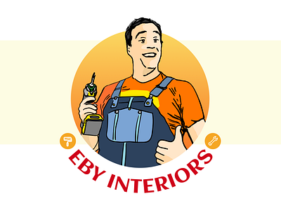 EBY Interiors Logo branding design illustration logo ui vector