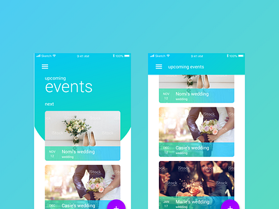 Events App POC app app concept app feed event agency events events app feed gradients