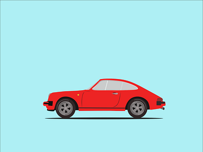 Mid Life Crisis car graphic design illustration illustrator porsche porsche911 red