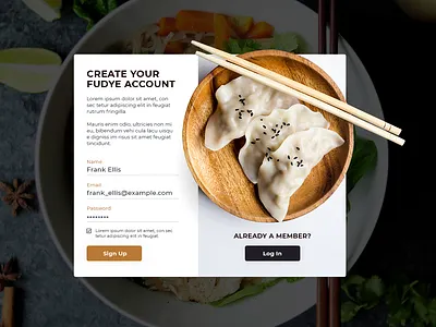 #dailyui #001 concept dailyui 001 food food and beverage test