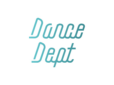 Dance dance department gradient hand drawn lettering lettering logo logotype script type typography