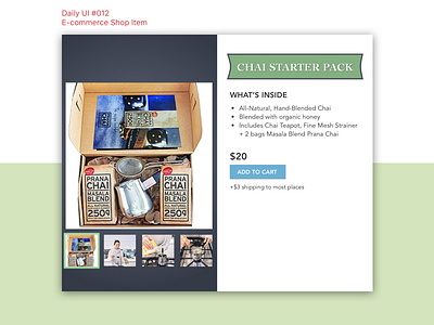 Daily UI #012 - E-Commerce Product Page daily 100 challenge ui