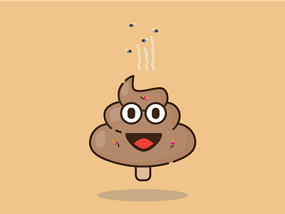 Po(o)p Ice! chocolate design ice cream illustration mbe style poop vector