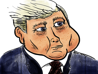 Trumpy brushes cartoon cintiq ink trump