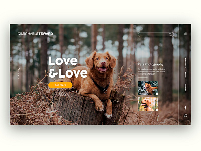 UI Pet Photography design dog landing love pet photo photography ui uidesign ux web