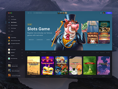 Game app dashboard game interface mac macos ui