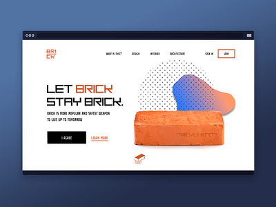 003 Landing Page (above the fold) brick dailyui landing page ui