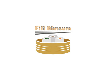 Fifi Dimsum illustrated logo illustration logo