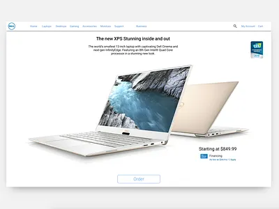 Dell.com Product Page Concept app brand dell design mock up product design ui ux web