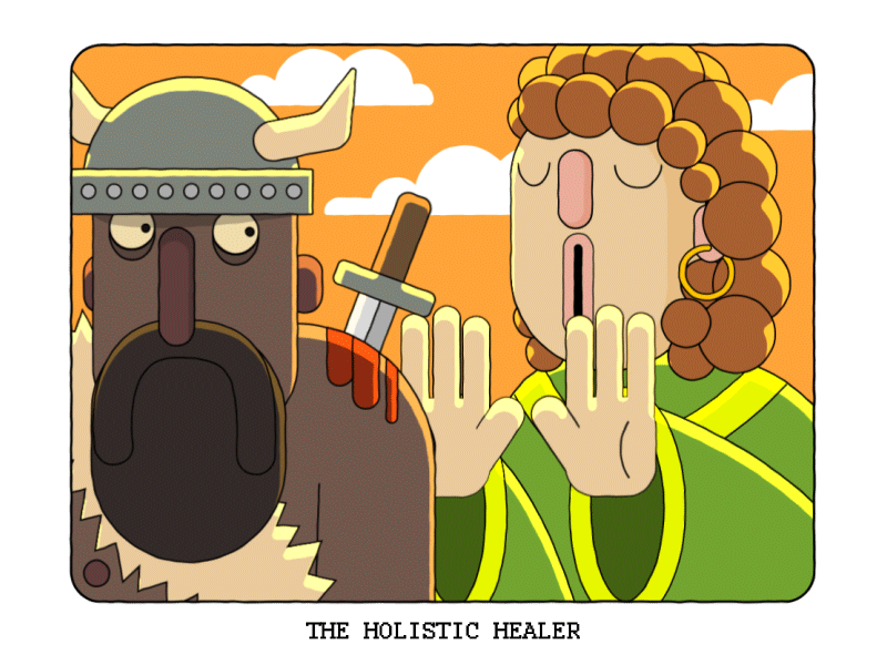 Holistic healer after effects animation character illustration motion graphics