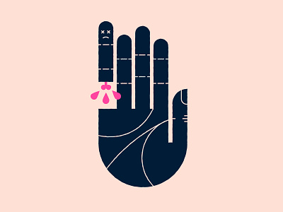 Vectober 10/24 - Chop accident chop finger flat geometric hand illustration inktober inktober2018 ouch vectober vectober2018