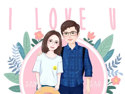 My friends design illustration ps wedding