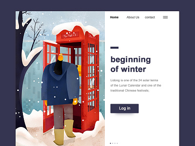 beginning of winter 24 solar terms app design illustration ui web