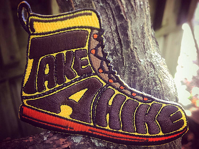 Take a Hike Patch adventure backpack camping design embroidered patch embroidery forest hiking iron on mountains outdoors patch patch design patches travel wilderness