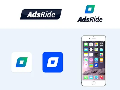 Adsride icon logo mobile typography ui