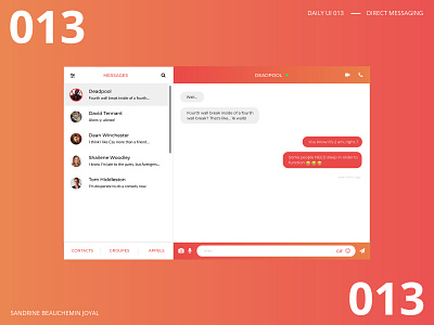 Daily UI 013 - Direct Messaging daily ui daily ui 013 dailyui design ui ux