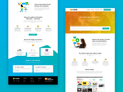 Vubble Website 2 ai design illustration machine learning video website