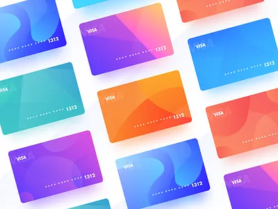 Virtual Cards - Explorarion app credit card credit card style debit card expense finance gradient ios mobile virtual cards wallet app