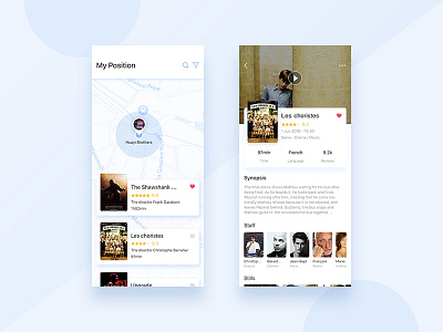 Movie ticket booking design app design ui