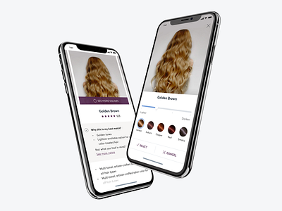 Hair Color Selector beauty design ecommerce hair color ios mobile shop sketch ui ux