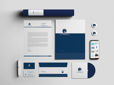 Brand Identity agency blue brand identity design branding business card business stationery corporate graphic design invoice logo notebook