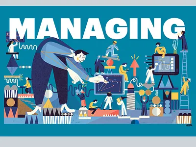 Quartz at Work branding character design color combination editoral illo illustrated illustration illustrator interface magazine managing quartz ui user experience web illustration work