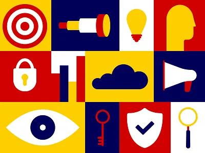 Leadership concept template business concept design flat idea key leader leadership man people shield target