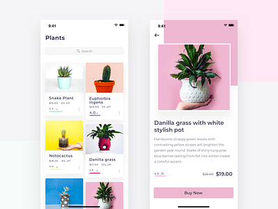 Plants Selling App - Light Version app ios light nature plant sell trending ui ui ux white