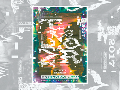 Tecnomar Expo Poster colorful design future glitch illustration poster poster design technology typography