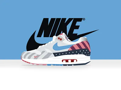 Air Max adobe ai air air max 1 design flat graphic graphic design illustration illustrator max nike shoe shoes vector
