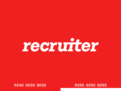 recruiter logotype design graphicdesign logo logodesign logotype logotypedesign typography