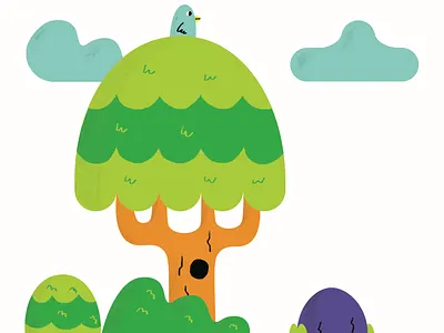 Rough start of the week exploring illustration illustrator nature nature inspired phase season study trees