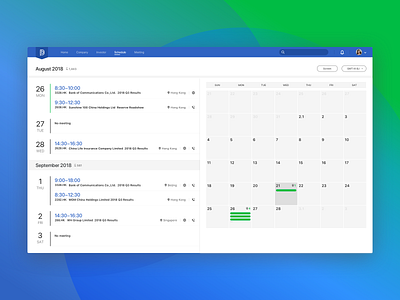 Meeting Schedule company meeting saas schedule ui