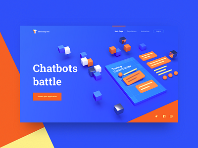 Chatbots battle 3d battle chatbot construction constructor landing page turing ui